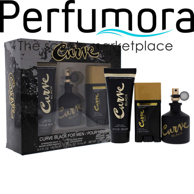Curve Black by Liz Claiborne for Men - 3 Pc Gift Set