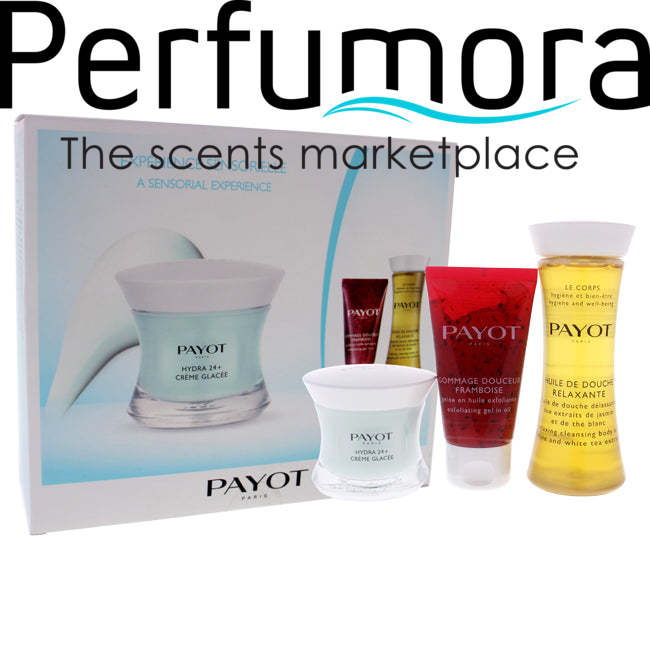 Hydra 24 Plus Creme Glacee Set by Payot for Women - 3 Pc 1.7oz Cream, 1.7oz Gel, 4.2oz Body Oil