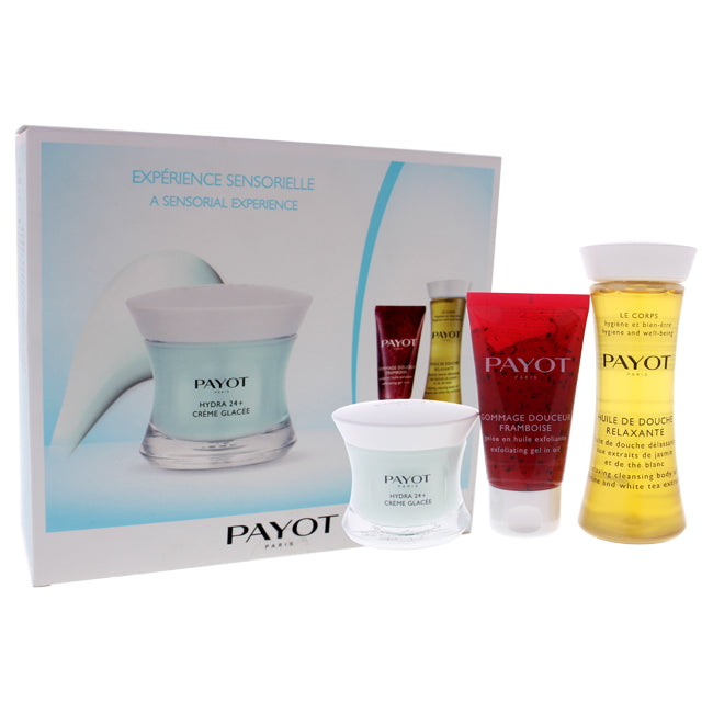 Hydra 24 Plus Creme Glacee Set by Payot for Women - 3 Pc 1.7oz Cream, 1.7oz Gel, 4.2oz Body Oil