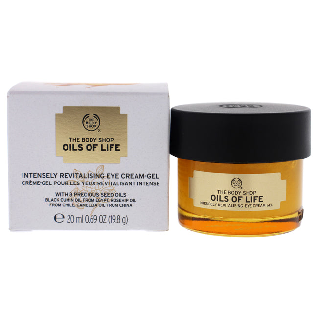 Oils of Life Intensely Revitalising Eye Cream Gel by The Body Shop for Unisex - 0.69 oz Gel