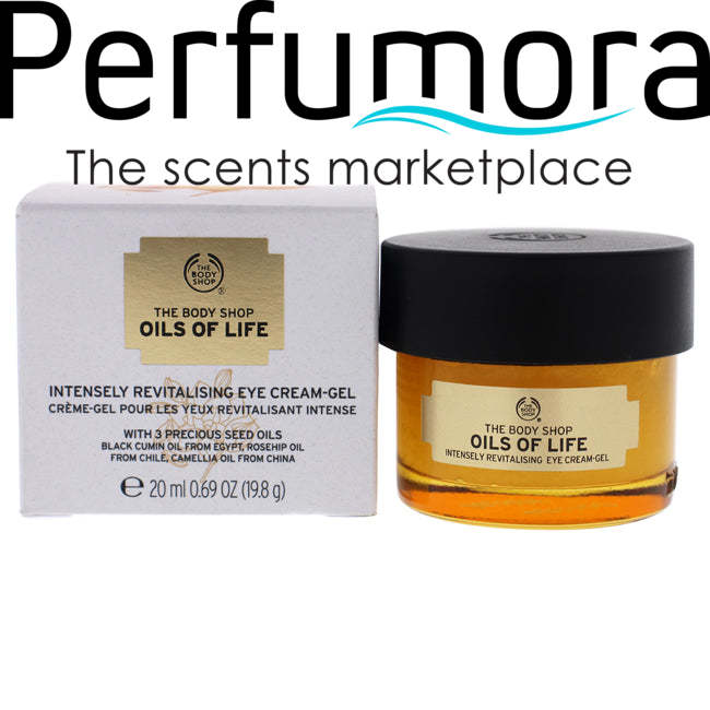 Oils of Life Intensely Revitalising Eye Cream Gel by The Body Shop for Unisex - 0.69 oz Gel