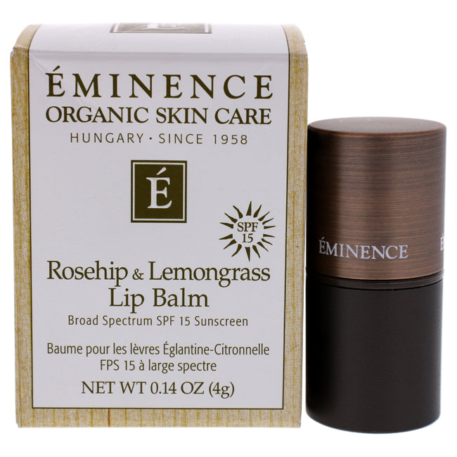 Rosehip and Lemongrass Lip Balm SPF 15 by Eminence for Unisex - 0.14 oz Lip Balm