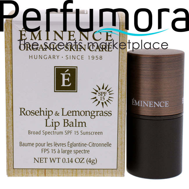 Rosehip and Lemongrass Lip Balm SPF 15 by Eminence for Unisex - 0.14 oz Lip Balm