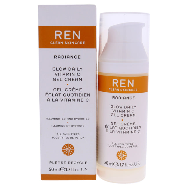 Glow Daily Vitamin C Gel Cream by REN for Unisex - 1.7 oz Cream