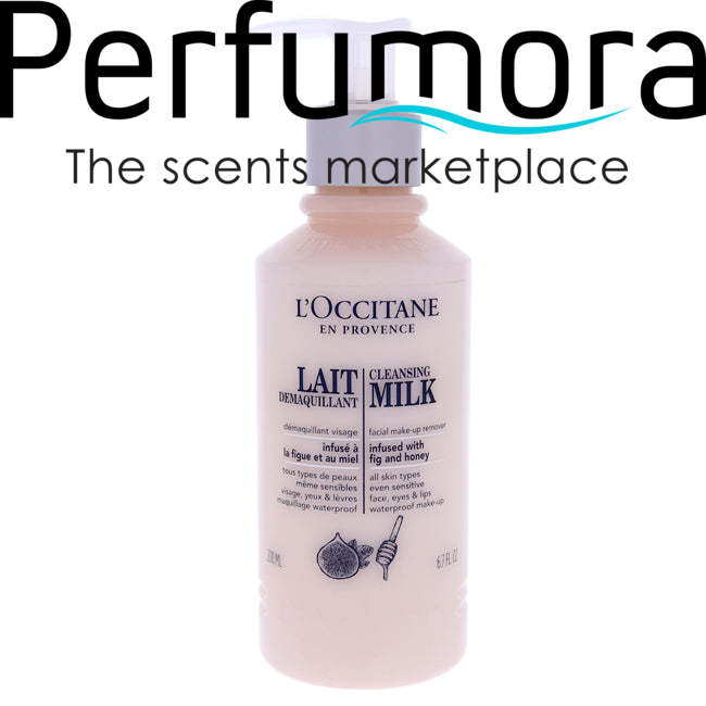 Cleansing Milk Facial Make-Up Remover by LOccitane for Unisex - 6.7 oz Cleanser