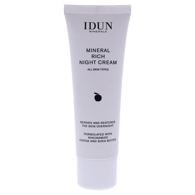 Mineral Rich Night Cream by Idun Minerals for Unisex - 1.69 oz Cream