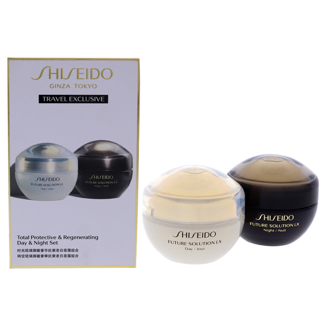 Total Protective and Regenerating Day and Night Set by Shiseido for Unisex - 2 x 1.7 oz Cream