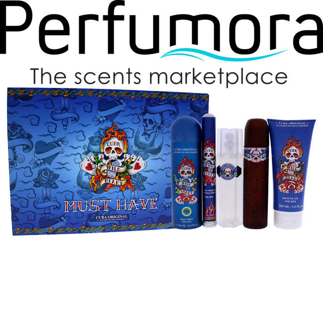 Cuba Wild Heart by Cuba for Men - 5 Pc Gift Set