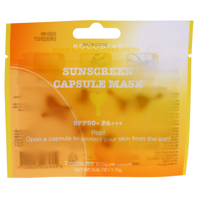 Sunscreen Capsule Mask by Kocostar for Unisex - 7 Count Mask