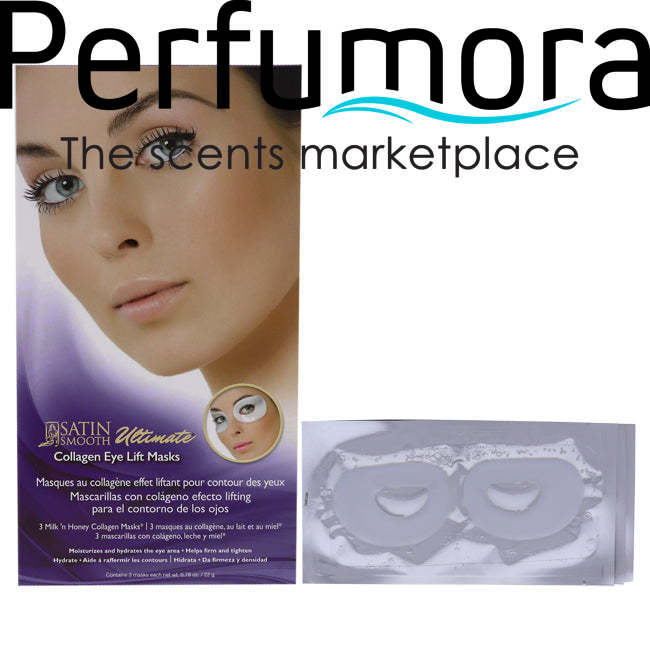 Ultimate Collagen Eye Lift Mask by Satin Smooth for Women - 3 Pc Mask