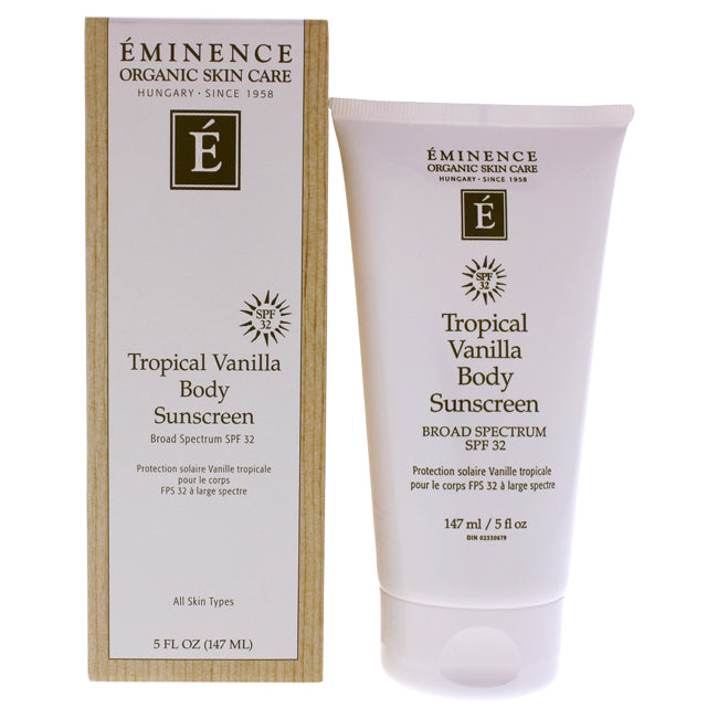 Tropical Vanilla Body Sunscreen SPF 32 by Eminence for Unisex - 5 oz Sunscreen