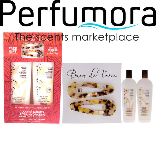 Coconut Papaya Ultra Hydrating Duo by Bain de Terre for Unisex - 2 x 13.5 oz Shampoo and Conditioner