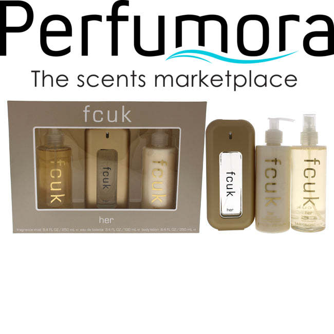 Fcuk by French Connection UK for Women - 3 Pc Gift Set