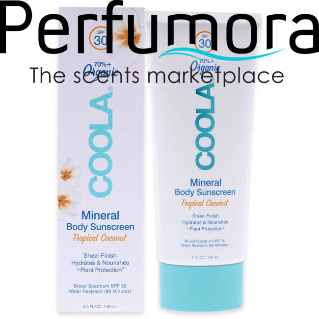 Mineral Body Organic Sunscreen Lotion SPF 30 - Tropical Coconut by Coola for Unisex - 5 oz Sunscreen