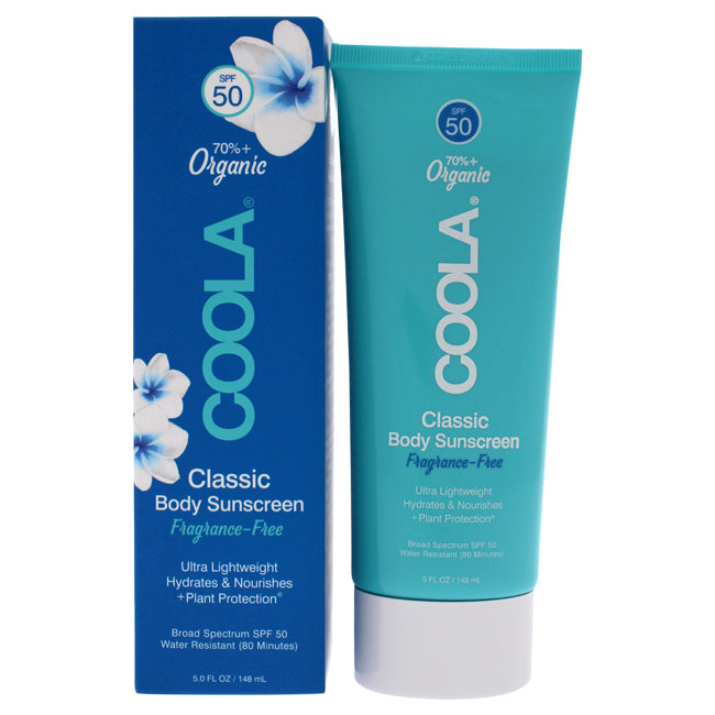 Classic Body Sunscreen SPF 50 - Fragrance-Free by Coola for Unisex - 5 oz Sunscreen
