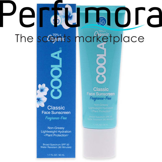 Classic Face Sunscreen Moisturizer SPF 50 - Frafrance-Free by Coola for Unisex - 1.7 oz Sunscreen