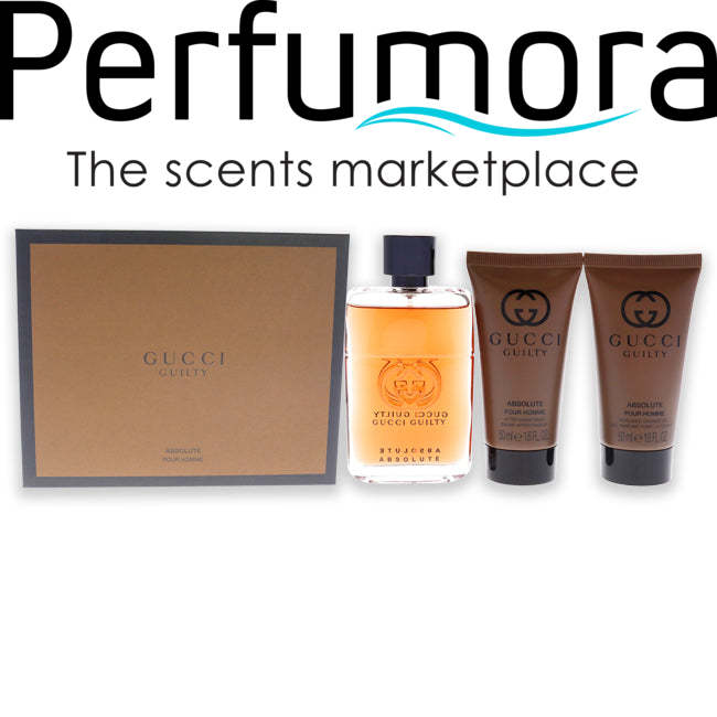 Gucci Guilty Absolute by Gucci for Men - 3 Pc Gift Set