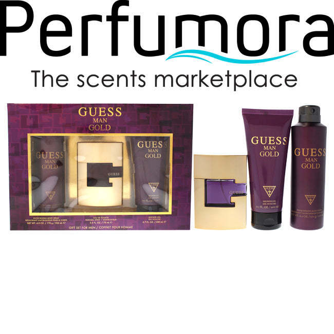 Guess Gold by Guess for Men - 3 Pc Gift Set