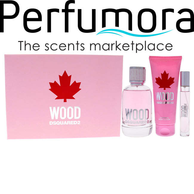 Wood Pour Femme by Dsquared2 for Women - 3 Pc Gift Set