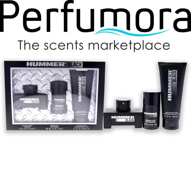 Hummer Black by Hummer for Men - 3 Pc Gift Set