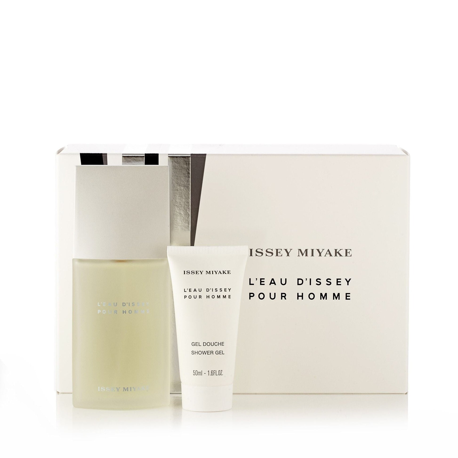 L'Eau Dissey Gift Set Eau de Toilette Shower Gel and Toiletry Bag for Men by Issey Miyake 2.5 oz.