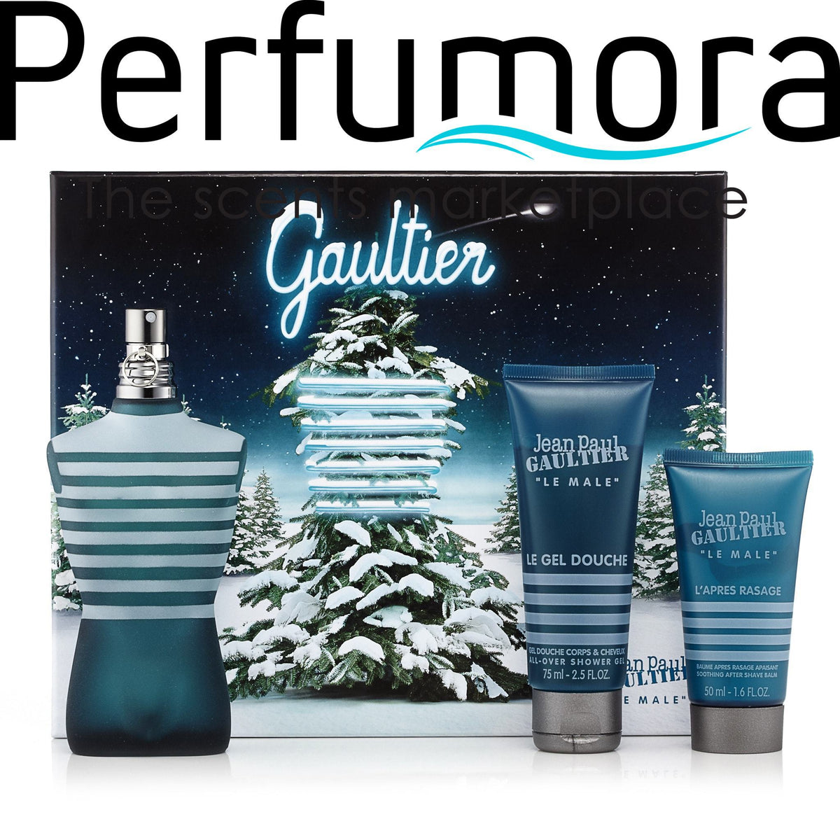 Jean Paul Gaultier Gift Set EDT, Shower Gel and After Shave Balm for Men by Jean Paul Gaultier 4.2 oz.