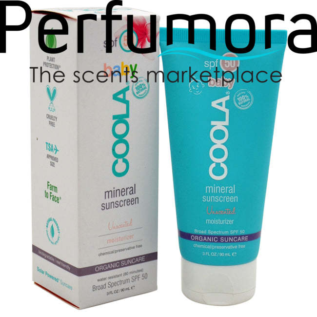 Mineral Baby Sunscreen Moisturizer SPF 50 - Unscented by Coola for Kids - 3 oz Sunscreen
