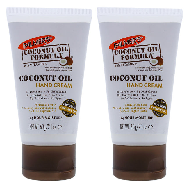 Coconut Oil Hand Cream - Pack of 2 by Palmers for Unisex - 2.1 oz Cream