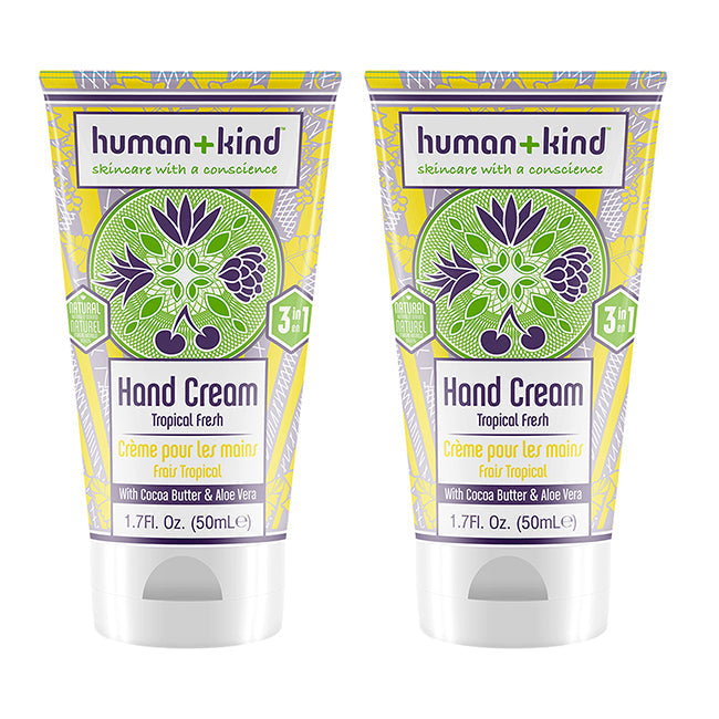 Hand-Elbow-Feet Cream - Tropical Fresh - Pack of 2 by Human+Kind for Unisex - 1.7 oz Cream