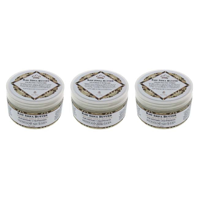 Raw Shea Butter Infused Shea Butter by Nubian Heritage for Unisex - 4 oz Moisturizer - Pack of 3
