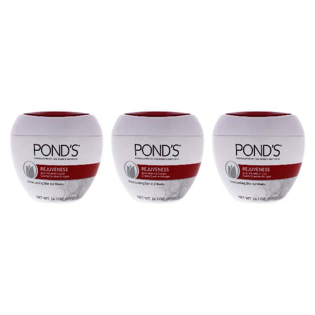 Rejuveness Anti-Wrinkle Cream by Ponds for Women - 14.1 oz Cream - Pack of 3