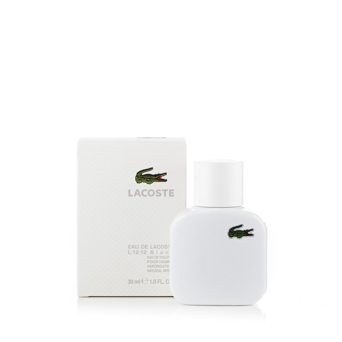 L.12.12 Blanc Eau de Toilette Spray for Men by Lacoste 1.0 oz.