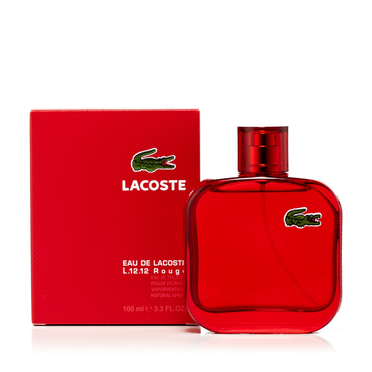 Lacoste L.12.12 Rouge Eau de Toilette Mens Spray 3.3 oz.