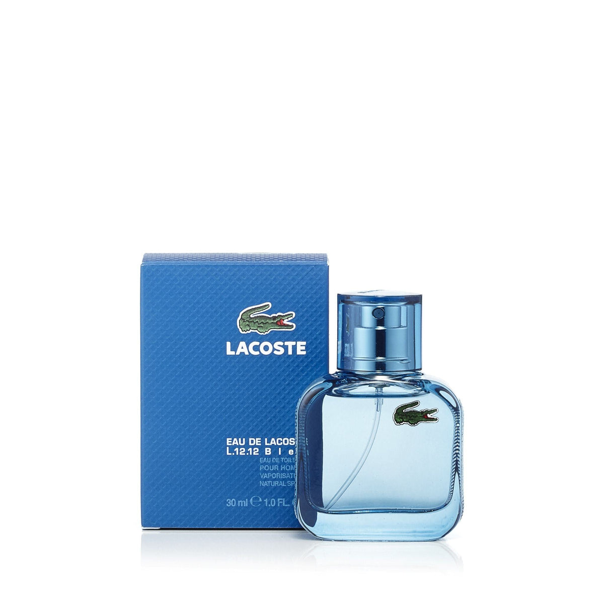 L.12.12 Blue Eau de Toilette Spray for Men by Lacoste 1.0 oz.