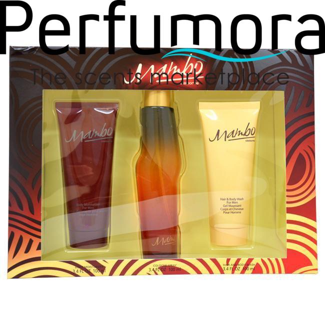 Mambo by Liz Claiborne for Men - 3 Pc Gift Set 3.4oz Cologne Spray, 3.4oz Body Moisturizer, 3.4oz Hair and Body Wash