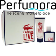 Lacoste Live by Lacoste for Men - 2 Pc Gift Set 3.3oz EDT Spray, 3.3oz Shower Gel