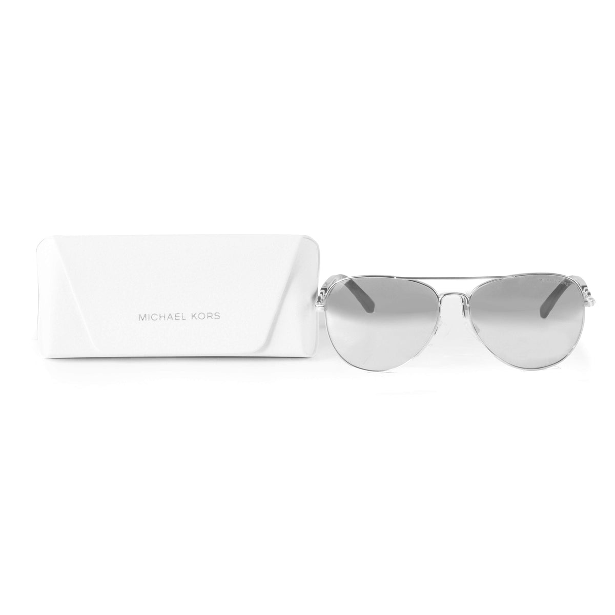 Silver Aviator Sunglasses by Michael Kors