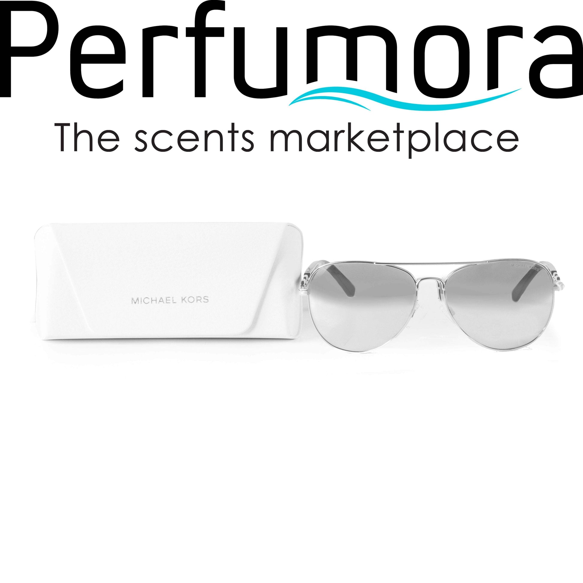Silver Aviator Sunglasses by Michael Kors