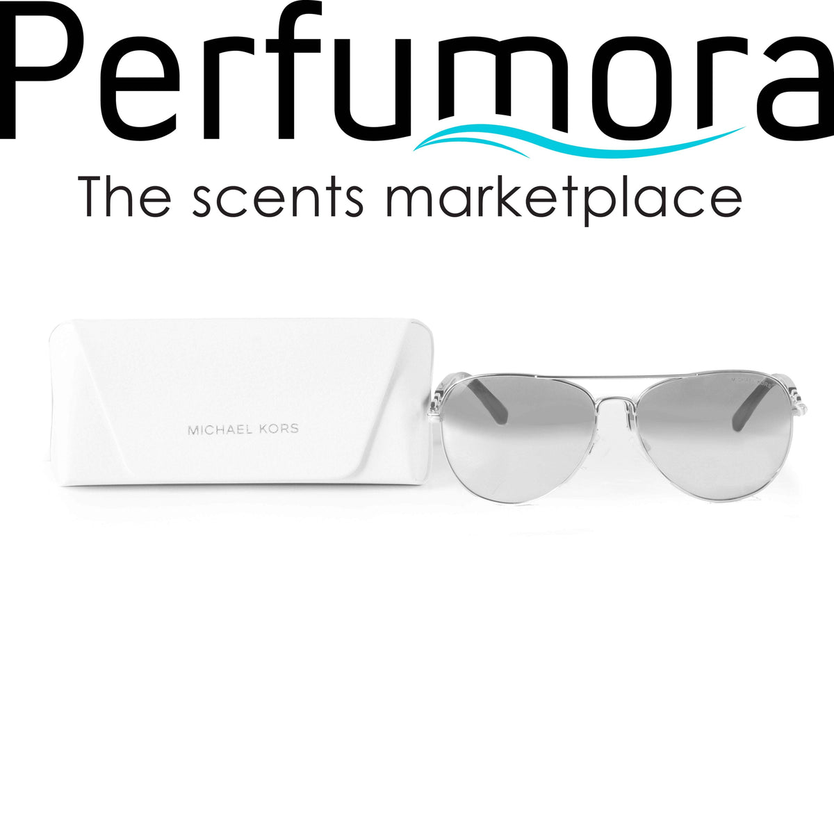 Silver Aviator Sunglasses by Michael Kors