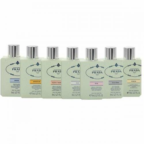 PRADA LES INFUSIONS DE PRADA 7 X 8 ML EDP SET FOR WOMEN: IRIS + IRIS CEDRE + FLEUR D''ORANGER + AMANDE + MIMOSA + ROSE + MANDARINE