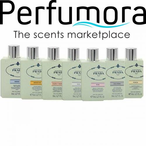 PRADA LES INFUSIONS DE PRADA 7 X 8 ML EDP SET FOR WOMEN: IRIS + IRIS CEDRE + FLEUR D''ORANGER + AMANDE + MIMOSA + ROSE + MANDARINE