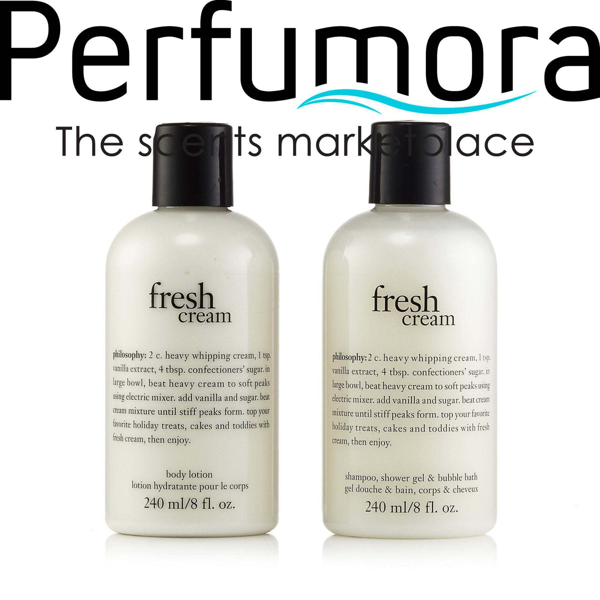 Fresh Cream Shower Gel and Shampoo Gift Set by Philosophy 8.0 oz. Each
