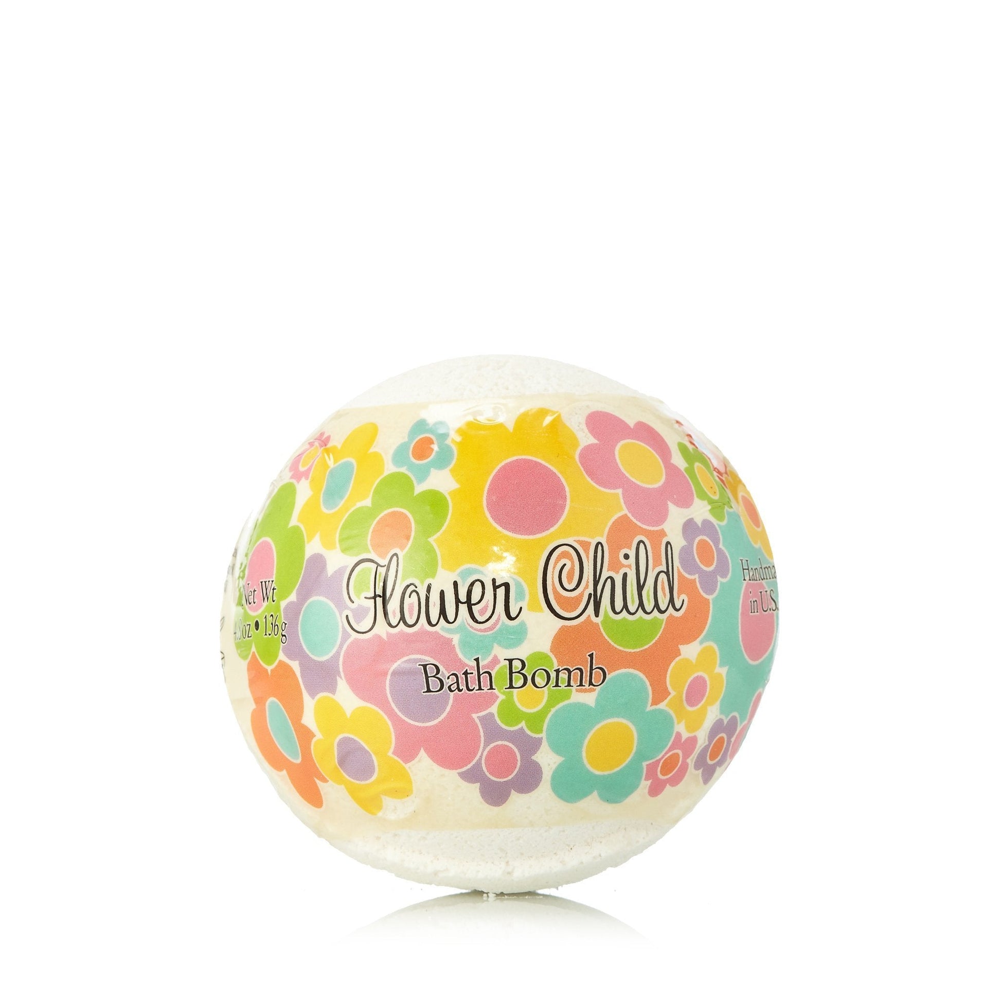 Flower Child Hand Made Bath Bomb by Primal Elements 4.8 oz.