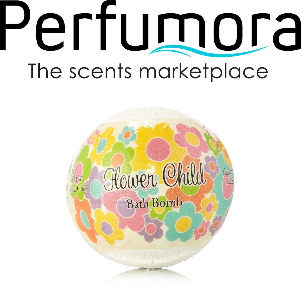 Flower Child Hand Made Bath Bomb by Primal Elements 4.8 oz.