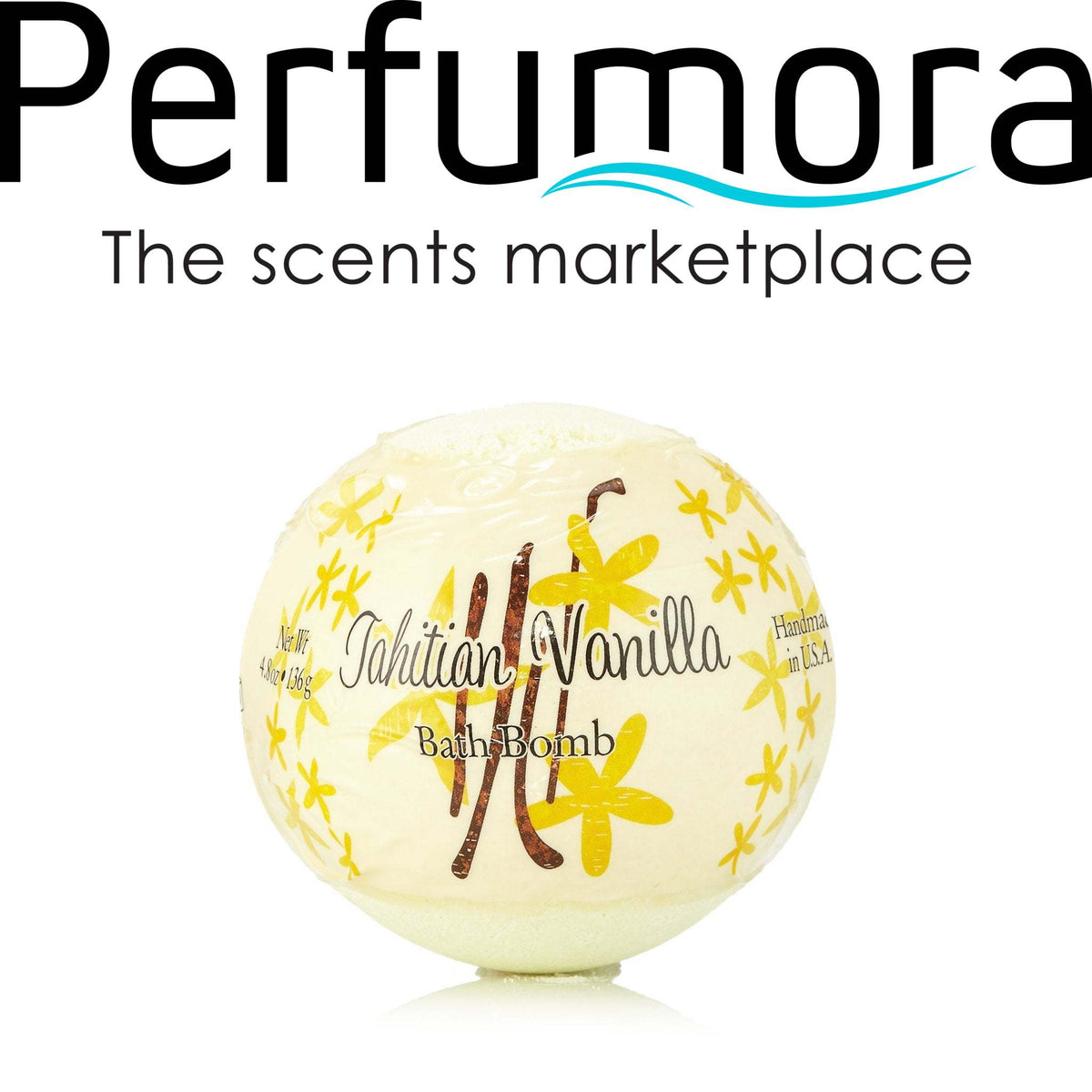 Tahitian Vanilla Hand Made Bath Bomb by Primal Elements 4.8 oz.