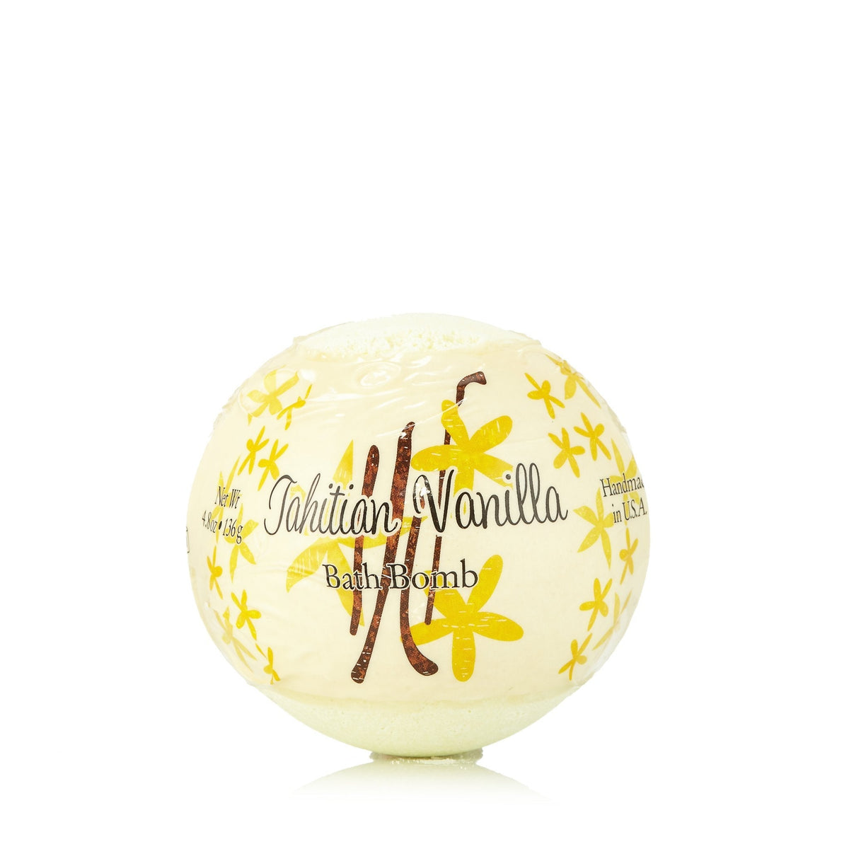 Tahitian Vanilla Hand Made Bath Bomb by Primal Elements 4.8 oz.