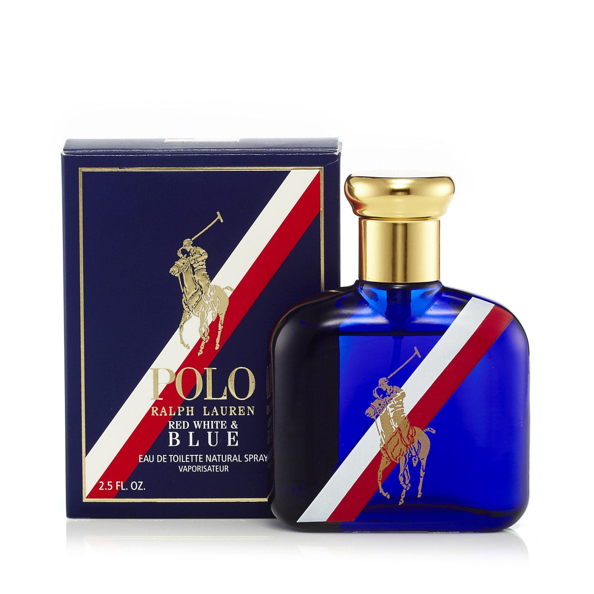 Polo Red White and Blue Eau de Toilette Spray for Men by Ralph Lauren 2.5 oz.