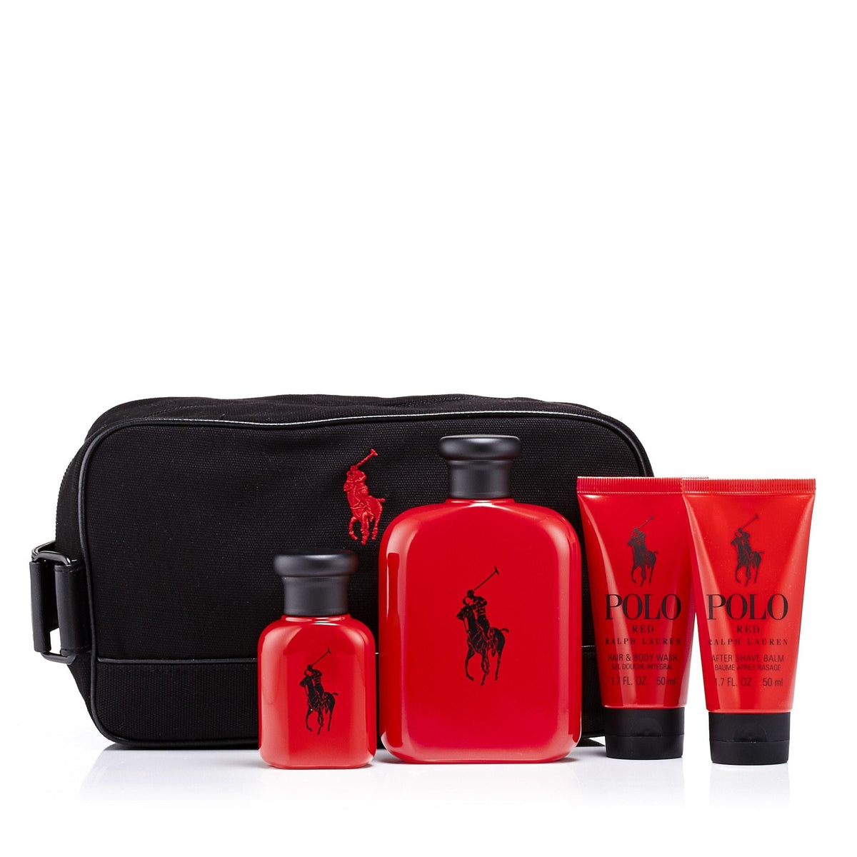 Polo Red Gift Set and Dopp Kit Bag for Men by Ralph Lauren