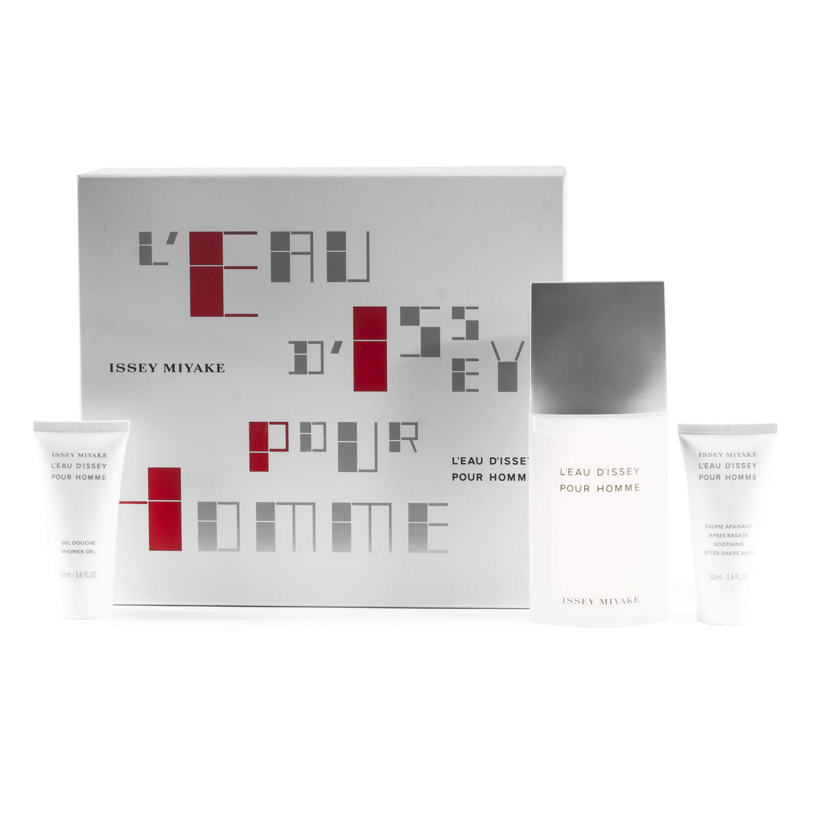 L'Eau Dissey Gift Set Eau de Toilette Shower Gel and After Shave Balm for Men by Issey Miyake 4.2 oz.