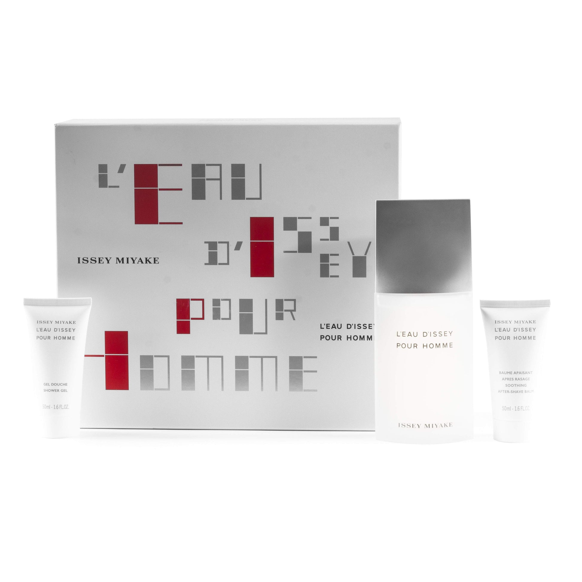 L'Eau Dissey Gift Set Eau de Toilette Shower Gel and After Shave Balm for Men by Issey Miyake 4.2 oz.